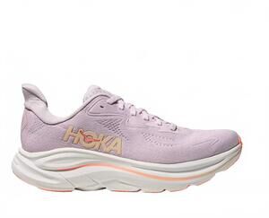 NEW HOKA women's clifton 10 shoes in lilac cream tangerine glow
